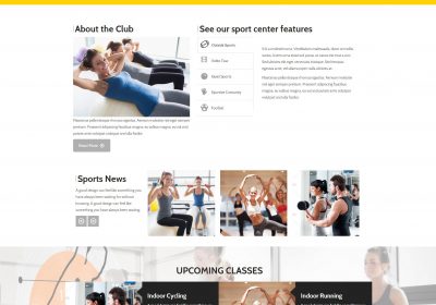 Mẫu thiết kế website trung tâm thể dục – thể thao