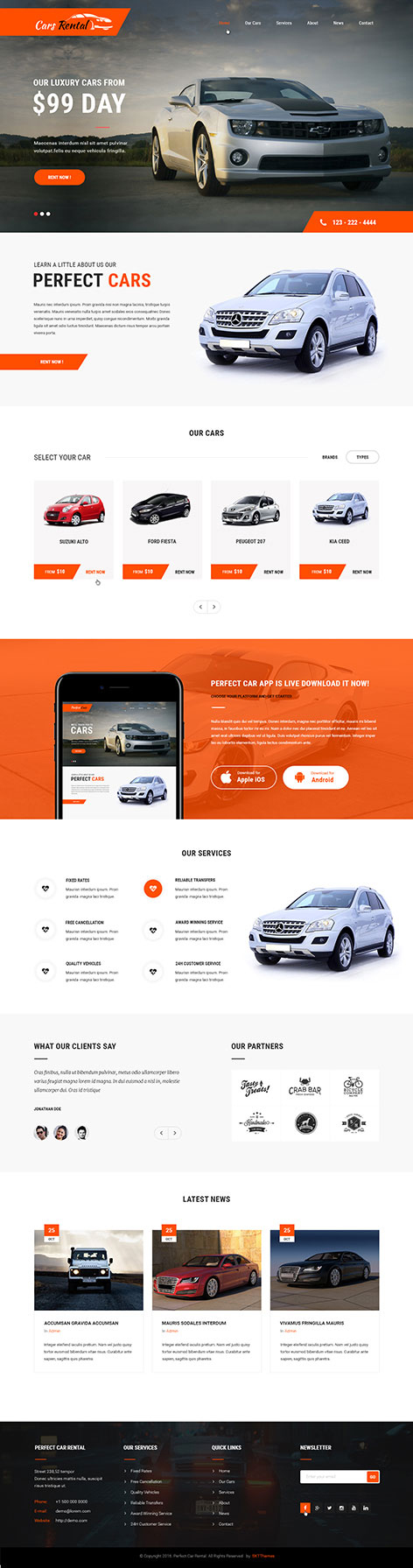 Mẫu website bán xe ô tô