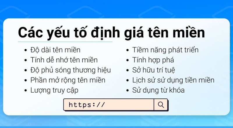 yếu tố định giá tên miền