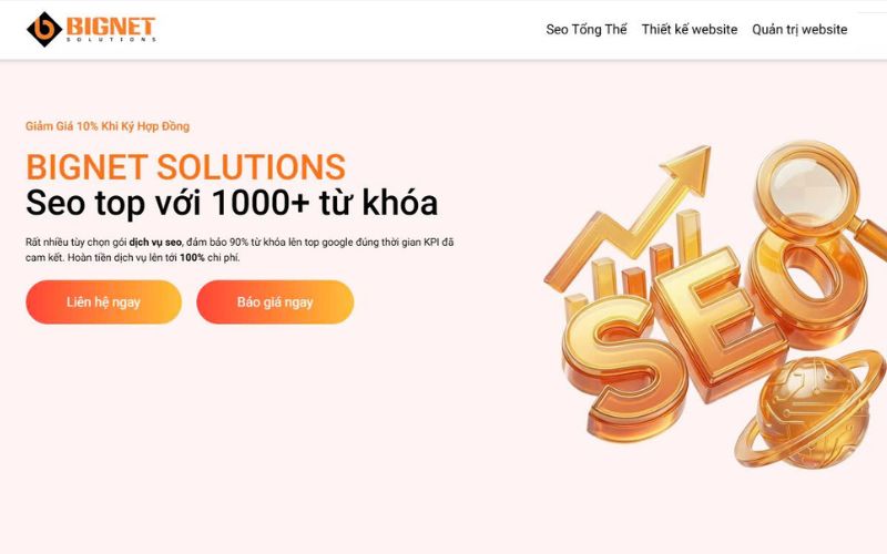 Công ty thiết kế website ở Nha Trang Bignet